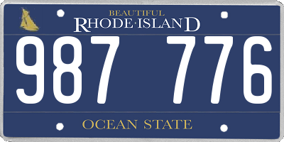 RI license plate 987776