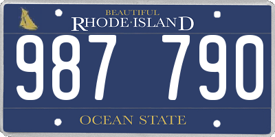 RI license plate 987790