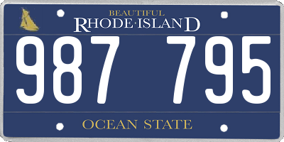 RI license plate 987795