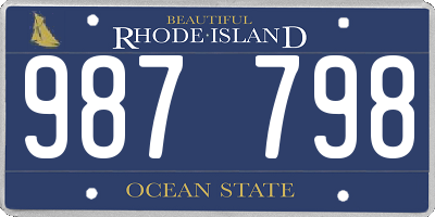 RI license plate 987798