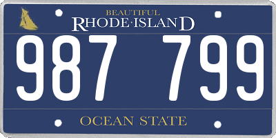 RI license plate 987799