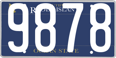 RI license plate 9878
