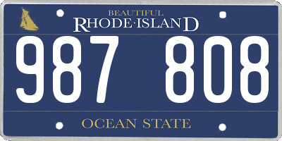 RI license plate 987808