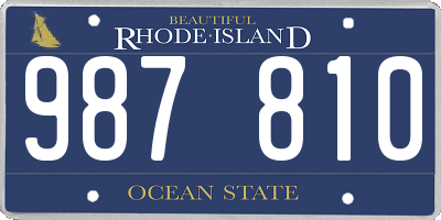 RI license plate 987810