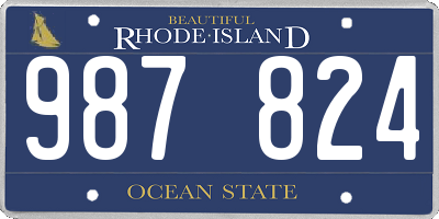 RI license plate 987824