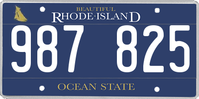 RI license plate 987825