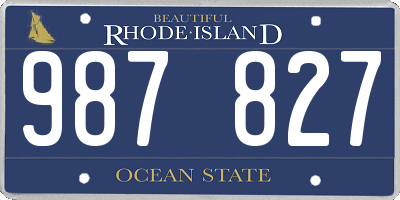 RI license plate 987827