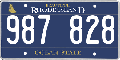 RI license plate 987828