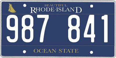 RI license plate 987841