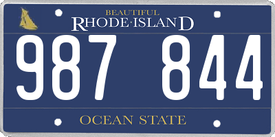 RI license plate 987844