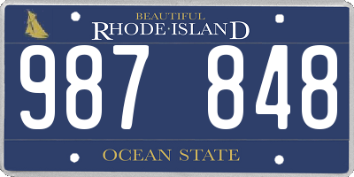 RI license plate 987848