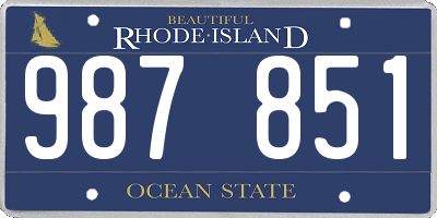 RI license plate 987851