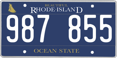 RI license plate 987855