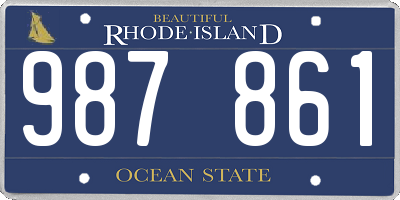 RI license plate 987861