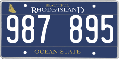 RI license plate 987895