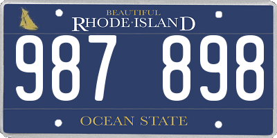 RI license plate 987898