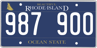 RI license plate 987900