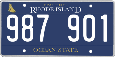 RI license plate 987901