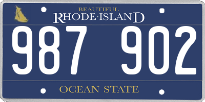 RI license plate 987902