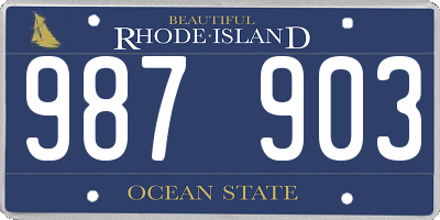 RI license plate 987903