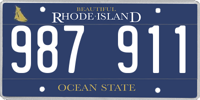 RI license plate 987911