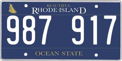 RI license plate 987917