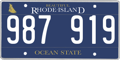 RI license plate 987919