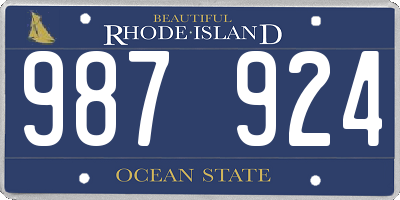 RI license plate 987924