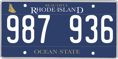 RI license plate 987936