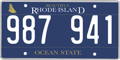 RI license plate 987941