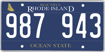 RI license plate 987943