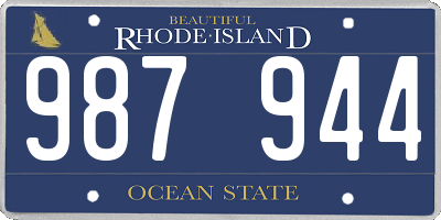 RI license plate 987944