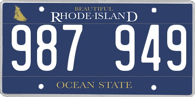 RI license plate 987949