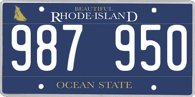 RI license plate 987950