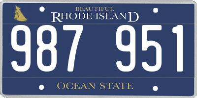 RI license plate 987951