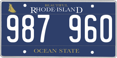 RI license plate 987960