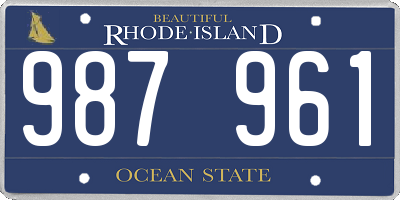 RI license plate 987961