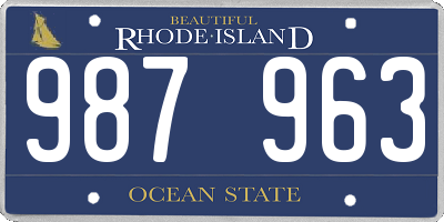 RI license plate 987963