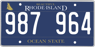 RI license plate 987964