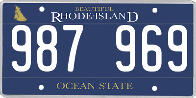 RI license plate 987969