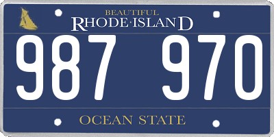 RI license plate 987970