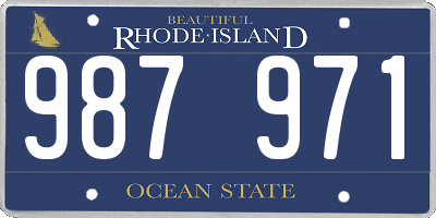 RI license plate 987971