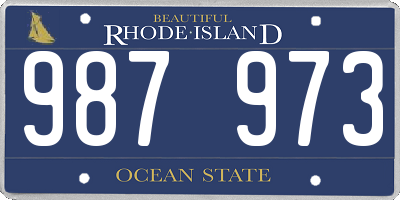 RI license plate 987973