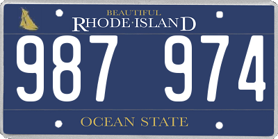 RI license plate 987974