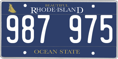 RI license plate 987975