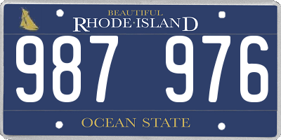 RI license plate 987976