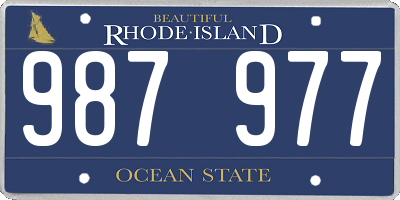 RI license plate 987977