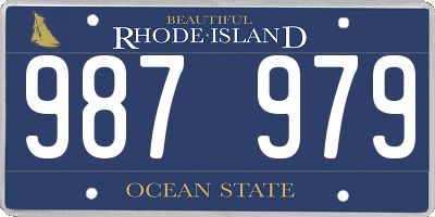 RI license plate 987979