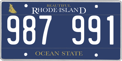 RI license plate 987991