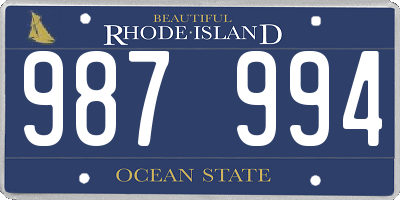 RI license plate 987994